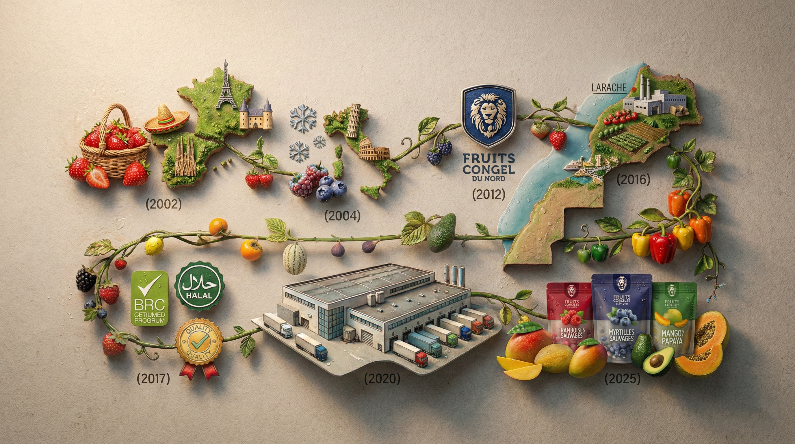 Fresques Historique Fruits Congel du Nord